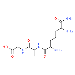 ChemSpider 2D Image | N-(2,6,7-Triamino-7-oxoheptanoyl)alanylalanine | C13H25N5O5
