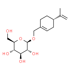 ChemSpider 2D Image | [(4S)-4-Isopropenyl-1-cyclohexen-1-yl]methyl beta-D-glucopyranoside | C16H26O6