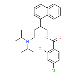 ChemSpider 2D Image | 4-(Diisopropylamino)-2-(1-naphthyl)butyl 2,4-dichlorobenzoate | C27H31Cl2NO2