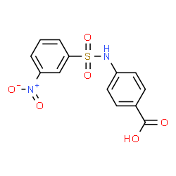 ChemSpider 2D Image | 4-{[(3-Nitrophenyl)sulfonyl]amino}benzoic acid | C13H10N2O6S