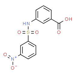 ChemSpider 2D Image | 3-{[(3-Nitrophenyl)sulfonyl]amino}benzoic acid | C13H10N2O6S