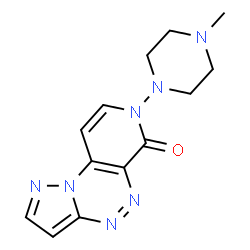 ChemSpider 2D Image | 7-(4-Methyl-1-piperazinyl)pyrazolo[5,1-c]pyrido[4,3-e][1,2,4]triazin-6(7H)-one | C13H15N7O