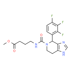 ChemSpider 2D Image | Methyl 4-({[4-(2,3,4-trifluorophenyl)-1,4,6,7-tetrahydro-5H-imidazo[4,5-c]pyridin-5-yl]carbonyl}amino)butanoate | C18H19F3N4O3