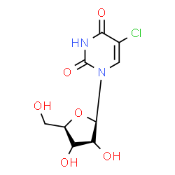 ChemSpider 2D Image | 5-Chlorouridine | C9H11ClN2O6
