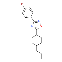 ChemSpider 2D Image | 3-(4-Bromophenyl)-5-(4-propylcyclohexyl)-1,2,4-oxadiazole | C17H21BrN2O