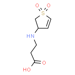 ChemSpider 2D Image | N-(1,1-Dioxido-2,3-dihydro-3-thiophenyl)-beta-alanine | C7H11NO4S