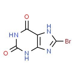ChemSpider 2D Image | 8-bromoxanthine | C5H3BrN4O2