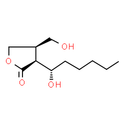 ChemSpider 2D Image | (3S,4R)-3-[(1S)-1-Hydroxyhexyl]-4-(hydroxymethyl)dihydro-2(3H)-furanone | C11H20O4