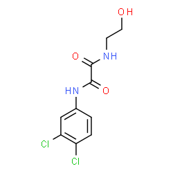 ChemSpider 2D Image | N-(3,4-Dichlorophenyl)-N'-(2-hydroxyethyl)ethanediamide | C10H10Cl2N2O3