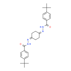 ChemSpider 2D Image | N',N''-1,4-Cyclohexanediylidenebis[4-(2-methyl-2-propanyl)benzohydrazide] | C28H36N4O2