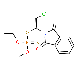 ChemSpider 2D Image | S-[(1S)-2-Chloro-1-(1,3-dioxo-1,3-dihydro-2H-isoindol-2-yl)ethyl] O,O-diethyl phosphorodithioate | C14H17ClNO4PS2