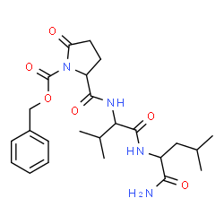 ChemSpider 2D Image | 1-[(Benzyloxy)carbonyl]-5-oxoprolylvalylleucinamide | C24H34N4O6