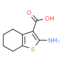 ChemSpider 2D Image | 2-Amino-4,5,6,7-tetrahydro-1-benzothiophene-3-carboxylic acid | C9H11NO2S