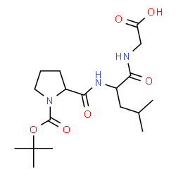 ChemSpider 2D Image | 1-{[(2-Methyl-2-propanyl)oxy]carbonyl}prolylleucylglycine | C18H31N3O6