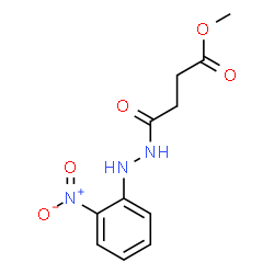 ChemSpider 2D Image | Methyl 4-[2-(2-nitrophenyl)hydrazino]-4-oxobutanoate | C11H13N3O5