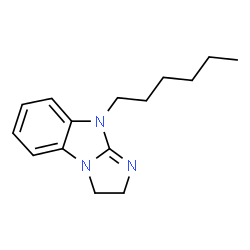 ChemSpider 2D Image | 9-Hexyl-2,9-dihydro-3H-imidazo[1,2-a]benzimidazole | C15H21N3