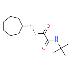 ChemSpider 2D Image | 2-(2-Cycloheptylidenehydrazino)-N-(2-methyl-2-propanyl)-2-oxoacetamide | C13H23N3O2