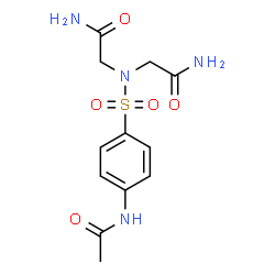 ChemSpider 2D Image | 2,2'-{[(4-Acetamidophenyl)sulfonyl]imino}diacetamide | C12H16N4O5S