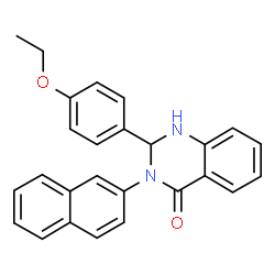 ChemSpider 2D Image | 2-(4-Ethoxyphenyl)-3-(2-naphthyl)-2,3-dihydro-4(1H)-quinazolinone | C26H22N2O2