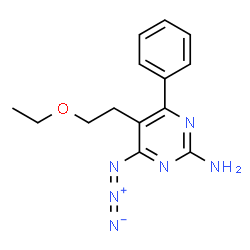 ChemSpider 2D Image | 4-Azido-5-(2-ethoxyethyl)-6-phenyl-2-pyrimidinamine | C14H16N6O