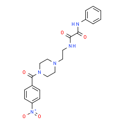 ChemSpider 2D Image | N-{2-[4-(4-Nitrobenzoyl)-1-piperazinyl]ethyl}-N'-phenylethanediamide | C21H23N5O5