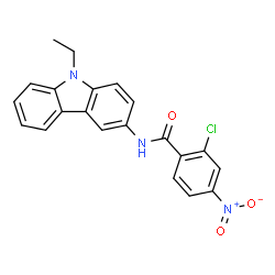 ChemSpider 2D Image | 2-Chloro-N-(9-ethyl-9H-carbazol-3-yl)-4-nitrobenzamide | C21H16ClN3O3