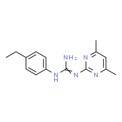 ChemSpider 2D Image | 1-(4,6-dimethylpyrimidin-2-yl)-3-(4-ethylphenyl)guanidine | C15H19N5