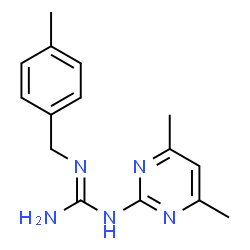 ChemSpider 2D Image | 1-(4,6-Dimethyl-2-pyrimidinyl)-2-(4-methylbenzyl)guanidine | C15H19N5