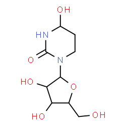 ChemSpider 2D Image | 4-Hydroxy-1-pentofuranosyltetrahydro-2(1H)-pyrimidinone | C9H16N2O6
