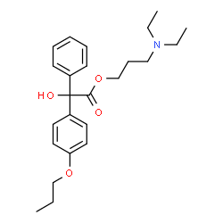ChemSpider 2D Image | 3-(Diethylamino)propyl hydroxy(phenyl)(4-propoxyphenyl)acetate | C24H33NO4