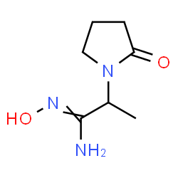 ChemSpider 2D Image | N'-Hydroxy-2-(2-oxo-1-pyrrolidinyl)propanimidamide | C7H13N3O2