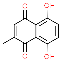 ChemSpider 2D Image | 5,8-Dihydroxy-2-methyl-1,4-naphthoquinone | C11H8O4
