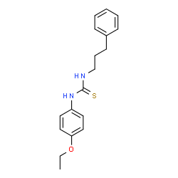 ChemSpider 2D Image | 1-(4-Ethoxyphenyl)-3-(3-phenylpropyl)thiourea | C18H22N2OS
