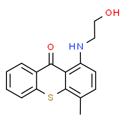 ChemSpider 2D Image | 1-[(2-Hydroxyethyl)amino]-4-methyl-9H-thioxanthen-9-one | C16H15NO2S