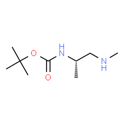 ChemSpider 2D Image | 1,1-Dimethylethyl N-[(1S)-1-methyl-2-(methylamino)ethyl]carbamate | C9H20N2O2