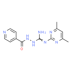 ChemSpider 2D Image | N-(4,6-Dimethylpyrimidin-2-yl)-2-isonicotinoylhydrazinecarboximidamide | C13H15N7O