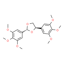 ChemSpider 2D Image | (2R,4R)-2,4-Bis(3,4,5-trimethoxyphenyl)-1,3-dioxolane | C21H26O8