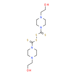 ChemSpider 2D Image | Bis[4-(2-hydroxyethyl)-1-piperazinyl]dithioperoxyanhydride | C14H26N4O2S4