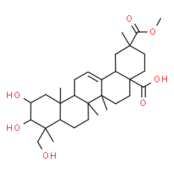 ChemSpider 2D Image | 2,3,23-Trihydroxy-29-methoxy-29-oxoolean-12-en-28-oic acid | C31H48O7