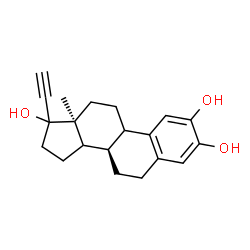 ChemSpider 2D Image | (9xi,14xi,17xi)-19-Norpregna-1,3,5(10)-trien-20-yne-2,3,17-triol | C20H24O3