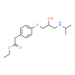 ChemSpider 2D Image | Ethyl {4-[2-hydroxy-3-(isopropylamino)propoxy]phenyl}acetate | C16H25NO4