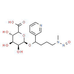 ChemSpider 2D Image | 4-[Methyl(nitroso)amino]-1-(3-pyridinyl)butyl (5xi)-beta-D-lyxo-hexopyranosiduronic acid | C16H23N3O8