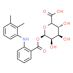 ChemSpider 2D Image | (5xi)-1-O-{2-[(2,3-Dimethylphenyl)amino]benzoyl}-beta-L-lyxo-hexopyranuronic acid | C21H23NO8