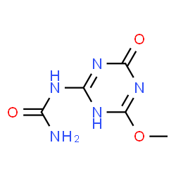 ChemSpider 2D Image | 1-(4-Methoxy-6-oxo-1,6-dihydro-1,3,5-triazin-2-yl)urea | C5H7N5O3