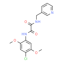 ChemSpider 2D Image | N-(4-Chloro-2,5-dimethoxyphenyl)-N'-(3-pyridinylmethyl)ethanediamide | C16H16ClN3O4