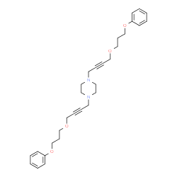 ChemSpider 2D Image | 1,4-Bis[4-(3-phenoxypropoxy)-2-butyn-1-yl]piperazine | C30H38N2O4