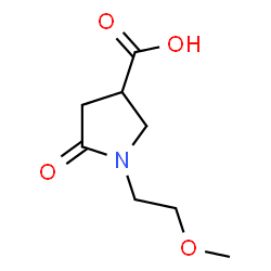 ChemSpider 2D Image | 1-(2-Methoxyethyl)-5-oxo-3-pyrrolidinecarboxylic acid | C8H13NO4