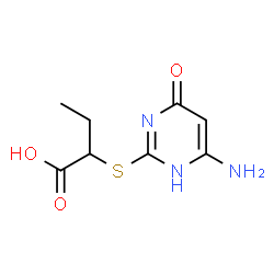 ChemSpider 2D Image | 2-[(4-AMINO-6-OXO-3H-PYRIMIDIN-2-YL)SULFANYL]BUTANOIC ACID | C8H11N3O3S