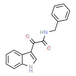ChemSpider 2D Image | N-Benzyl-2-(1H-indol-3-yl)-2-oxoacetamide | C17H14N2O2