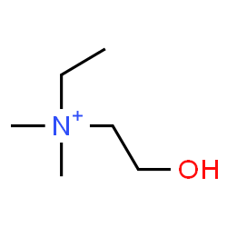 ChemSpider 2D Image | AMMONIUM, ETHYL(2-HYDROXYETHYL)DIMETHYL- | C6H16NO